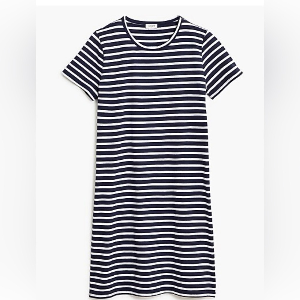 J. Crew Navy and White Striped Mini Dress